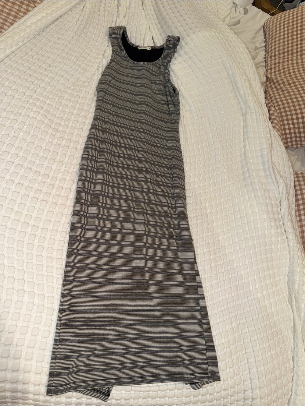 Marine layer Sleeveless Gray Striped Maxi Dress